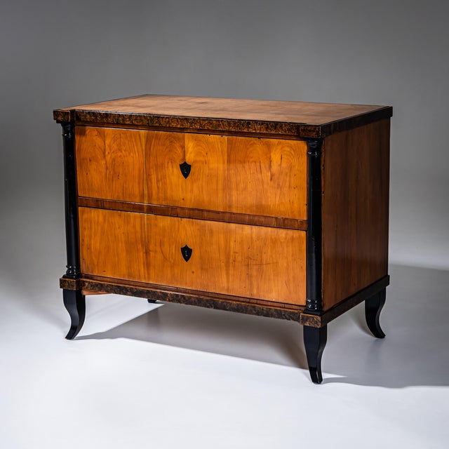 Biedermeier Chest of Drawers with Burl Veneer, Southern Germany, 1820 For Sale - Image 10 of 10