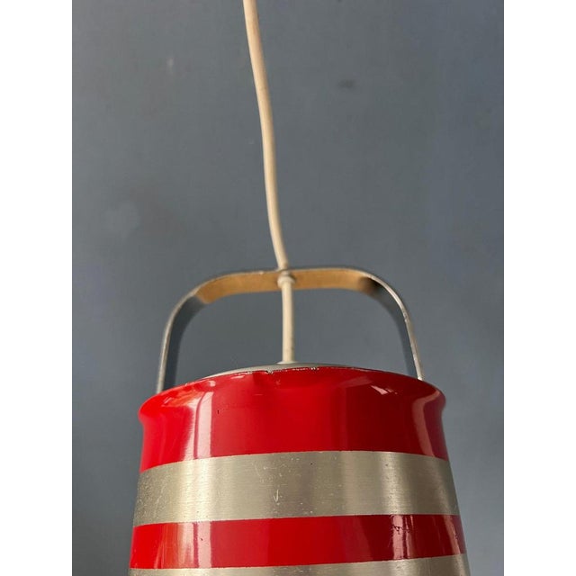 Space Age Red Bucket Pendant Lamp from Ateljé Lyktan For Sale - Image 10 of 11