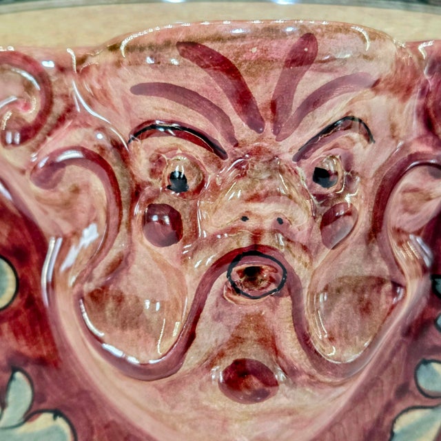 Late 20th Century Biagioli Ceramiche Gubbio Italian Majolica Jardiniere – Hand-Painted Vintage Ceramic Planter For Sale - Image 4 of 12