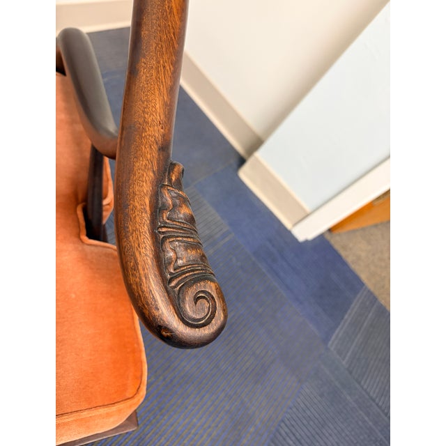 Mid 20th Century Vintage Chinese Horseshoe Armchairs For Sale - Image 5 of 6