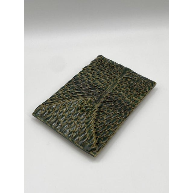 Mid-Century Modern Glazed Ceramic Mural with Scaly Leaf Structure, Germany, 1960s For Sale - Image 3 of 17