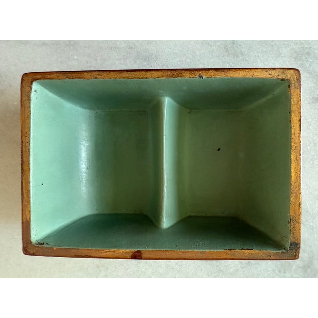 Gold Vintage Italian Borghese Gold Gilt Chalk Ware Trinket Vanity Box For Sale - Image 8 of 12