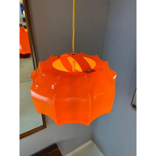 Orange Hanging Lamp Orange Plastic from Ilka Plast For Sale - Image 8 of 11
