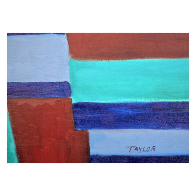 Berkeley Hills Geometric Abstract in Oil on Canvas by Jonathan Taylor For Sale - Image 4 of 4