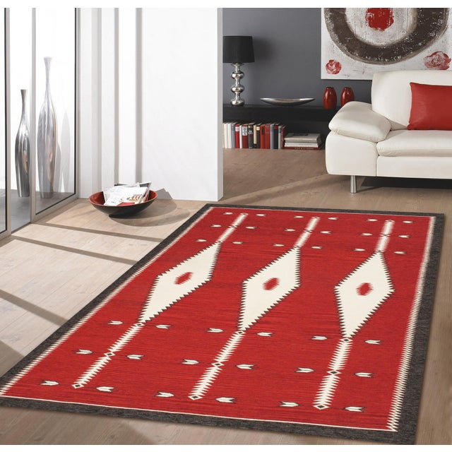 2020s Pasargad Home Tuscany Red Wool Area Rug- 8' 9'' X 11'11'' For Sale - Image 5 of 5