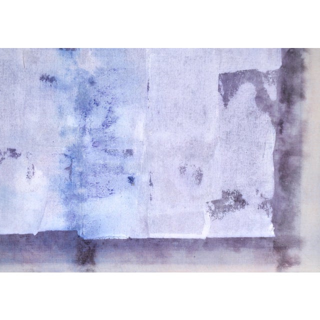 White Patches - Abstract Composition on Linen by D. Whalen For Sale - Image 4 of 7