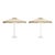 Caramel Latte 9' Patio Umbrella, Tan & Cream, Set of 2 For Sale