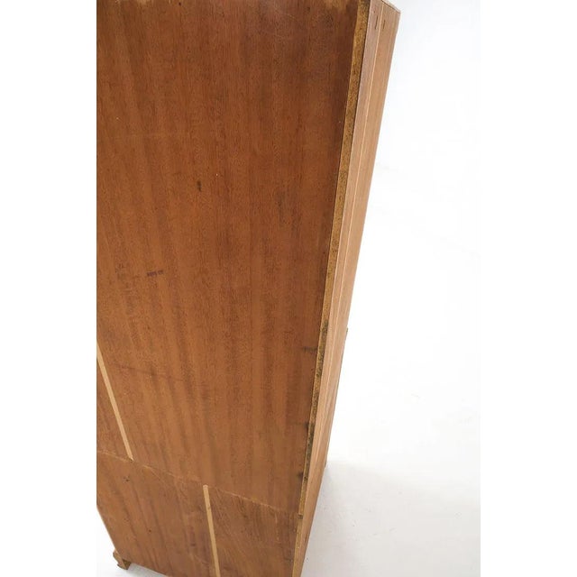 Danish Modern Mid Century Corner Cabinet W Leaded Glass For Sale - Image 14 of 15