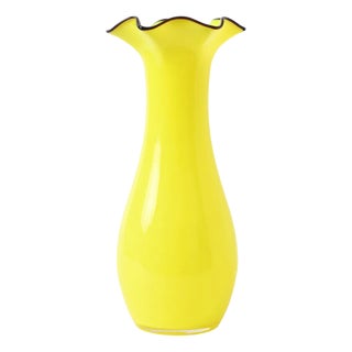 Tango Vase in Yellow Glass by Franz Welz, 1920s For Sale