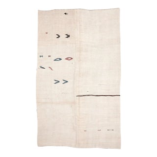 Mid 20th Century Large Vintage Hemp Kilim Rug For Sale