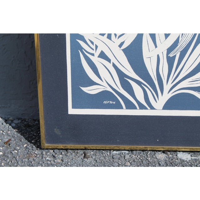 Mid Century Modern Silkscreen Aquatic Art For Sale - Image 4 of 8