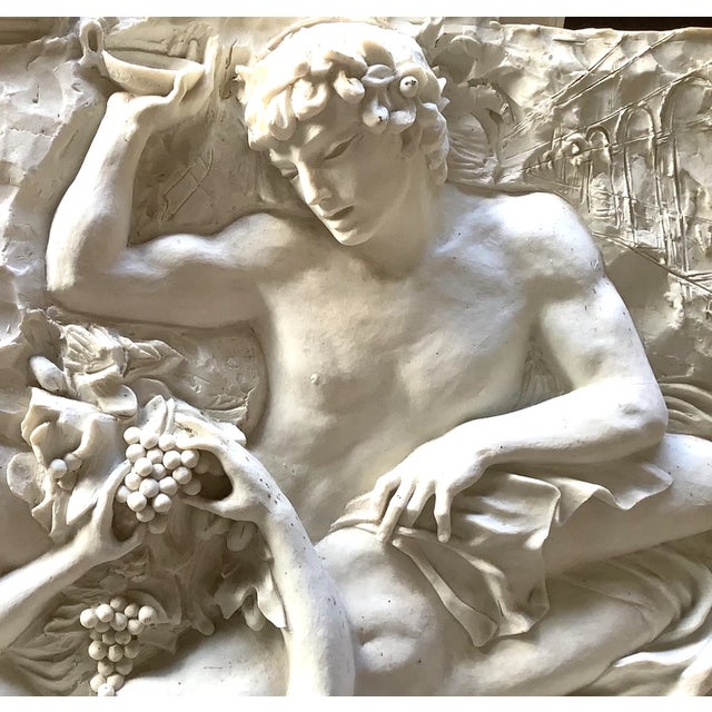 1940s Lado Classical Style Composite Relief Sculpture. For Sale - Image 4 of 7
