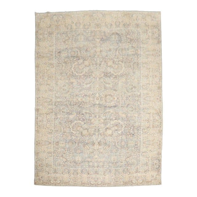 Floral Antique Washed Persian Kerman rug no. j5328 For Sale