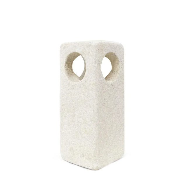 Stone Carved Limestone Table Lamp by Albert Tormos, France, 1970s For Sale - Image 7 of 7