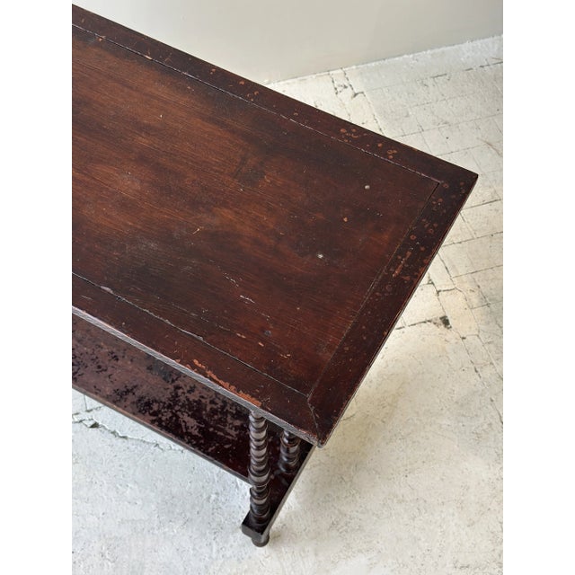 Vintage Two-Tiered Spool Entry Table / Console, Circa 1920s-40s For Sale In New York - Image 6 of 16