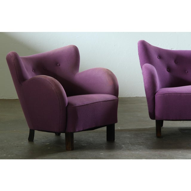 Danish Club Sofa by Fritz Hansen & Flemming Lassen, 1930s For Sale - Image 9 of 18