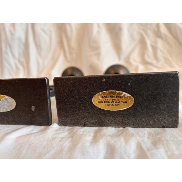 Vintage Blackthorne Forge Iron Candlestick Holders For Sale - Image 4 of 4