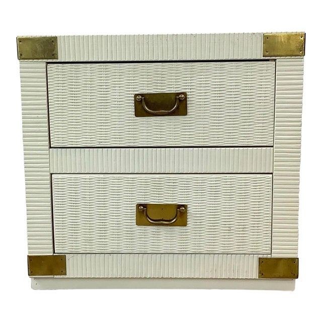 Hollywood Regency Campaign Style Nightstand | Chairish