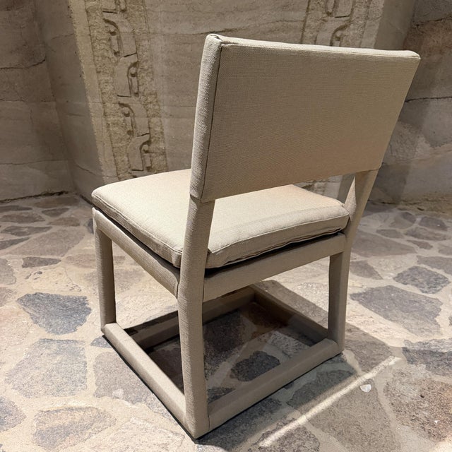 Mid-Century Set of (4) Milo Baughman Parsons Dining Chairs Thayer Coggin For Sale - Image 10 of 12