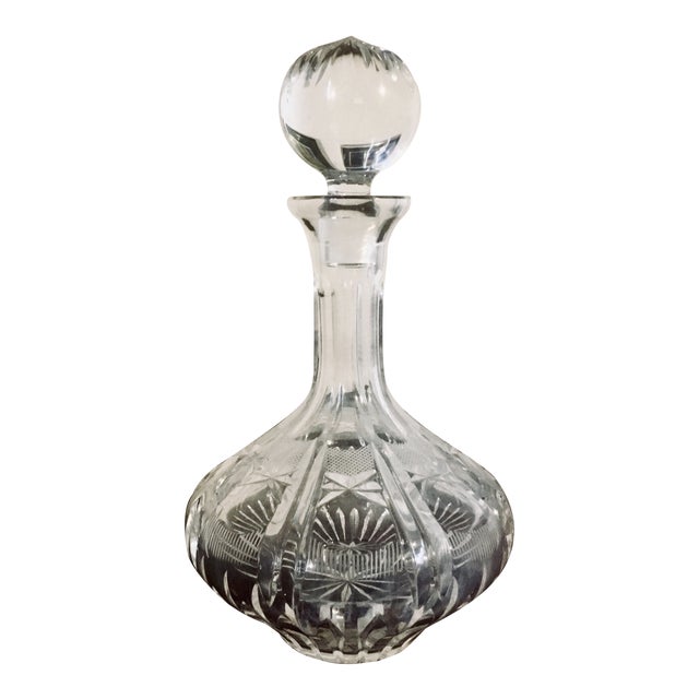 American Brilliant Period Cut Glass Decanter + Stopper Chairish