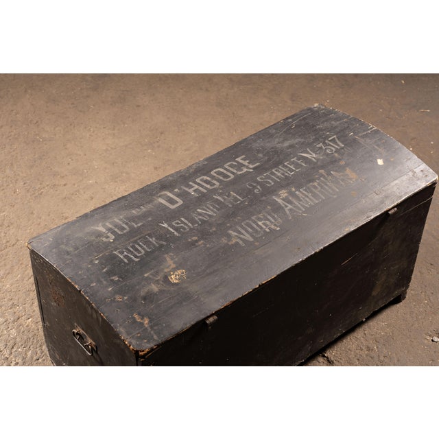 Late 19th Century "Jules D’Hooge" Belgian Immigrant Trunk For Sale - Image 4 of 10