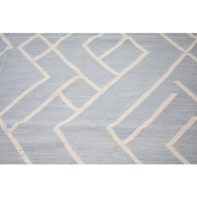 Shabby Chic Vintage Moroccan Hand Made Natural Color Organic Wool Modern Kilim,6'9"x8'8" For Sale - Image 3 of 5