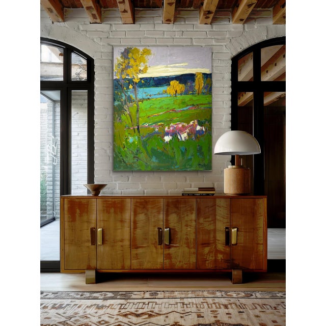 Impressionistic Landscape Original Oil Painting For Sale - Image 4 of 12