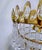 1950s Mid 20th Century Gold Frame Layered Chandelier For Sale - Image 5 of 9
