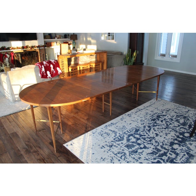 Calvin 1950s Mid Century Paul McCobb Dining Table With Extensions For Sale - Image 4 of 11
