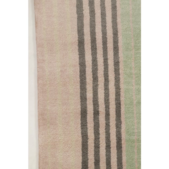 Contemporary Art Deco Style Geometric Mint Green Wool Rug by Rug & Kilim, India For Sale In New York - Image 6 of 10