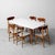 Rectangular Dining Table and Chairs in Wood, 1960s, Set of 7 For Sale - Image 15 of 15