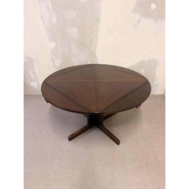 1980s Mid-Century Danish Square-to-Round Convertible Dining Table, 1980s For Sale - Image 5 of 13