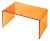 Transparetn Waterfall Acrylic Neon Orange Console Table For Sale