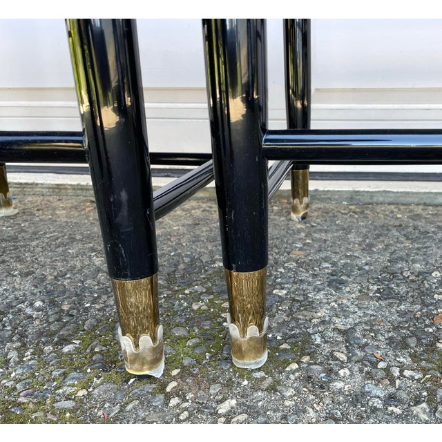 1980s Italian Postmodern Chinoiserie Dining Chairs Set of 6 For Sale - Image 11 of 12