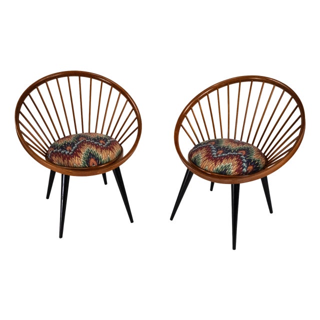 Circle Chairs by Yngve Ekström for Swedese, Sweden, 1950s, Set of 2 For Sale