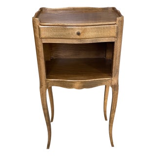 Louis XV Style Bedside Table with Drawer and Niche, 1950s For Sale