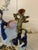 Antique Pottery Spill Vase Man and Woman Figure from Staffordshire, 1900 For Sale - Image 6 of 9