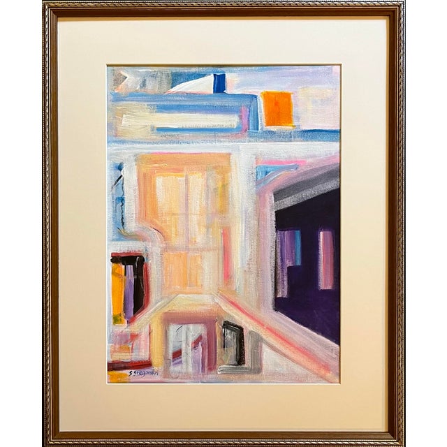 Contemporary Abstract Expressionist Painting the Window For Sale - Image 3 of 4