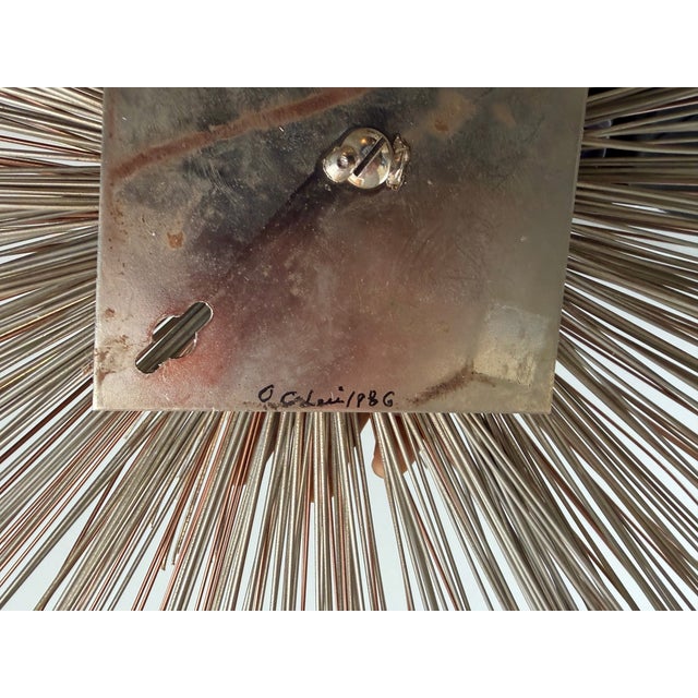 Large model of Mid-Century Modern Starburst "Urchin" or "Pom Pom" starburst wall abstract sculpture in metal brass copper...