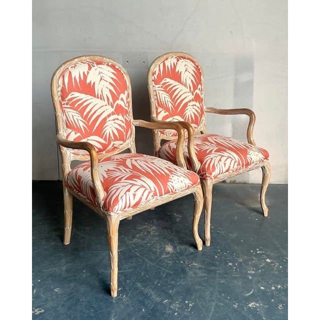 This exuberant armchair, executed in the classic French fauteuil style, is dramatically reinterpreted for a transitional...