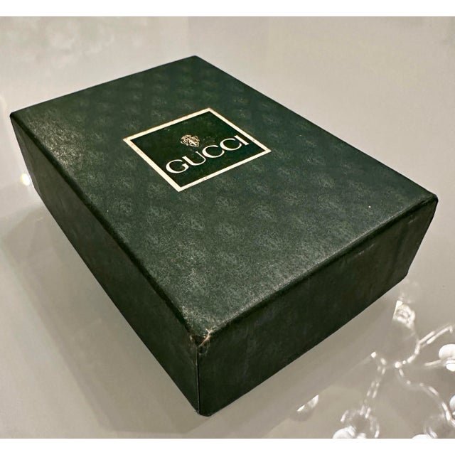 Silver Vintage Gucci Silver Plate Wine Stopper in Original Box For Sale - Image 8 of 12