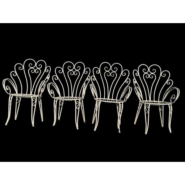 1960s Provencal Armchairs in Wrought Iron, 1960s, Set of 4 For Sale - Image 5 of 14