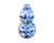 Blue Chinese Blue & White Double Gourd Porcelain Vase For Sale - Image 8 of 10