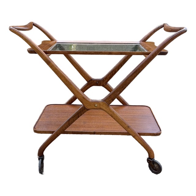 1950s Model 67 Folding Bar Cart by Ico Parisi for Angelo De Baggis For Sale