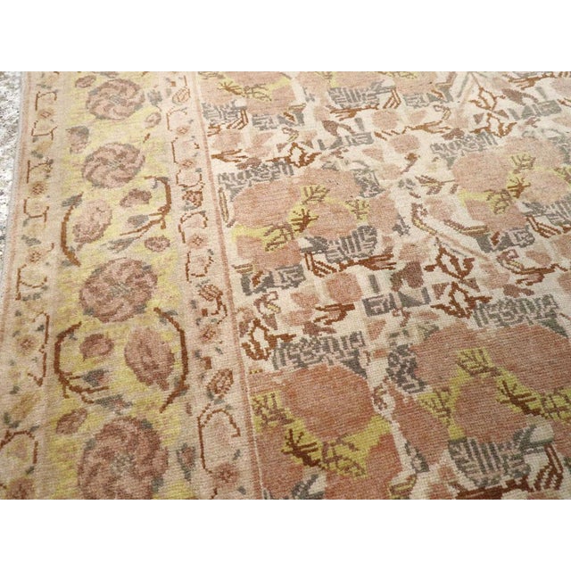 Rustic Galerie Shabab Collection Early 20th Century Indian Lahore Throw Rug For Sale - Image 3 of 6