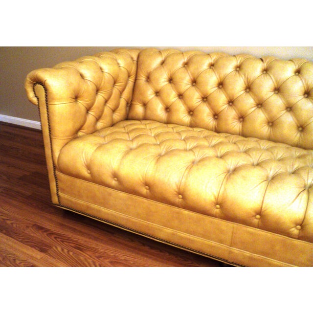 Leathercraft Golden Tan Chesterfield Sofa Chairish