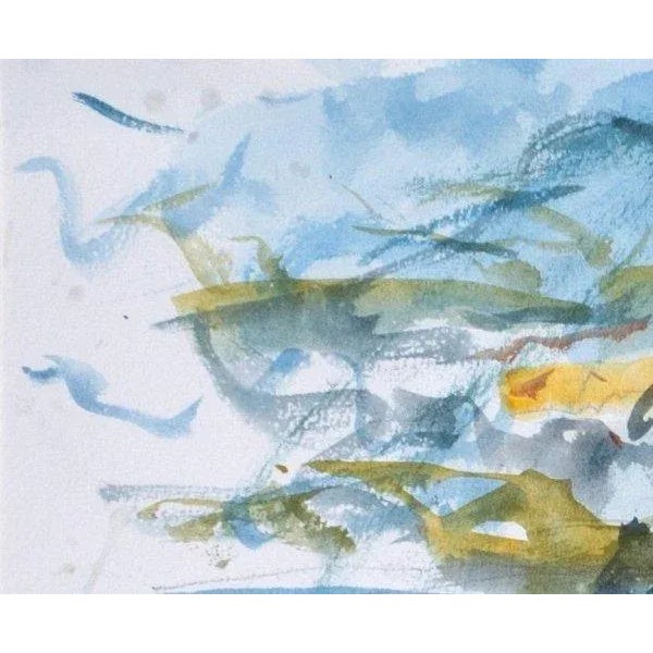 French Country Late 20th Century "Villefond" Naturalistic Aquarelle Painting on Paper by Marcel Saint-Jean For Sale - Image 3 of 11