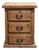 Vintage Primitive Pine Three-Drawer Bedside Chest For Sale