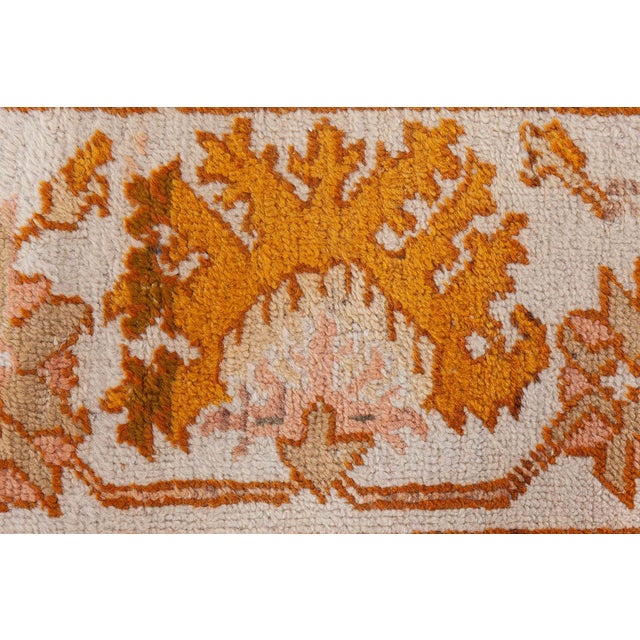 Textile 1930s Turkish Oushak Rug For Sale - Image 7 of 9
