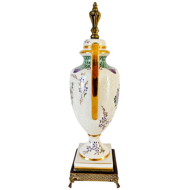 Antique 19th Century Edmé Samson Hand-Painted Armorial Urns With Gilt Bronze Mounts - Pair For Sale - Image 17 of 17